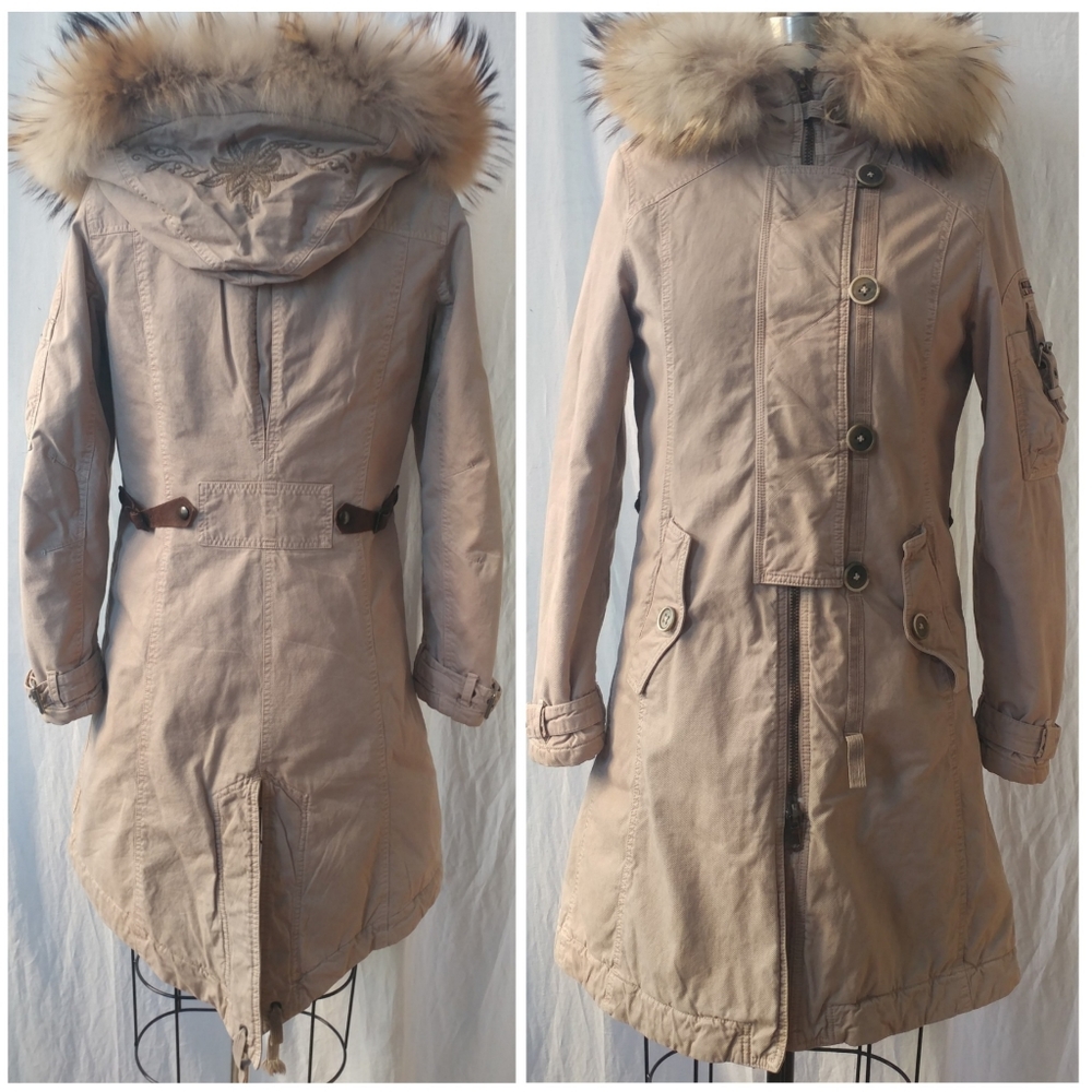 Napapirjri coat with hood & fur trim S